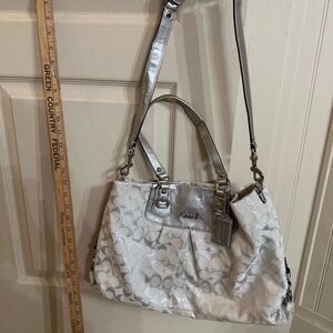 Coach Silver and White Women's Bag